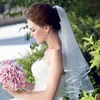 Wedding Hair Jewelry Short Tulle Wedding Veils Two Layer With Comb Cheap White Ivory Bridal Veil for Bride for Marriage Wedding Accessories