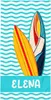 Gepersonaliseerde strandhanddoeken voor vrouwen mannen aangepaste naam strandhanddoek met naam surfboard zomercadeaus 240415