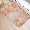 Tapis marbre imprimé 40 cm de cuisine porte d'entrée de porte de porte corail en velours paillasson intérieur tapis antidérapant coloré 48267-3