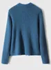 Tricots pour femmes Birdtree 60% laine 10% Cashmere Cardigan Pull Femme Stand Cou Necol Franc Casual Casual confort
