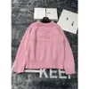 CE Triumph -Bogen Jacquard Pink Pullover für Frauen im Herbst und Winter neu