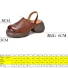 Kleiderschuhe Koznoy 6 cm Frauen runden Zehen Slip auf Sandalen Rome Britische Plattform Keil Sommer Echtes Leder Moccasins Ladies Mary Jane