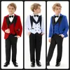 Ternos masculinos de terno monocromático formal para meninos colete de blazer e calça conjuntos de roupas para festa de casamento host da primavera outono 2024