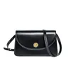 Tas dames schouder kleine klep echt leer all-match zwarte mode eenvoudige envelop crossbody tassen