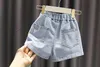 Girls baby ricamato in jeans cortometrie estate per bambini graziosi pantaloni per bambini jeans corto per ragazza 0 2 4 6 y 240418