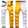 Men'S Jeans Mens Mticolor Stitch Denim Pants Streetwear Hip Hop Skinny Fashion Y2K Harajuku Men Trousers Jean Pantalon Drop Delivery Dh6Bu