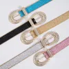 Belts Luxury Rhinestone Women's Belt With Diamonds Pin Buckle Fashion Versatile High-class Sense Of Skirt Accessories