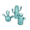 Vase Cactus Glass Vase Room装飾クリア水耕栽培植物小さな装飾デスクトップ飾り誕生日プレゼント