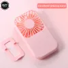 Kuddar USB Mini Fan Portable Pocket Fan Air Cooler Handheld Desktop uppladdningsbar Standing Fan Three Gear Wind Speed ​​Justerbar