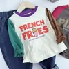 Schattige dierenkinderen cartoon t shirts zacht katoenen tops baby lange mouw t shirt voor jongens meisjes tee kinderen casual pullover kleren 240418