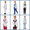 Costumes pour hommes Forces de combinaison monochromatique formelles pour garçons Blazer Vest and Pant Vêtements de vêtements de mariage animal de mariage Hôte de mariage printemps automne 2024