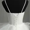 Short Front Long Back Gothic White Wedding Dresses Spaghetti Straps Deep V Neck High-low Bridal Gowns Vestido Custom Color 240403