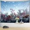 Tapestries 2024 Kerstdag Tapijtwand Mount Jaar Pijnstructuur Snow Snow Scenery Witchcraft Home Decor