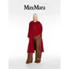 Women's Coat Cashmere Coat Designer Fashion Coat MaxMaras Womens Ludmilla Cashmere Coat Red