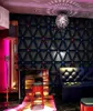 Bakgrunder Luxury 3D Geometric Black Wallpaper KTV Room Modern Bar Night Club Dekorativ vattentät PVC -väggpapper P1072049800