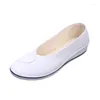 Повседневная обувь EOFK Women Loafers Soft Slip на холсте.