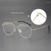 Okulary przeciwsłoneczne ramy nordyckie minimalistyczny styl ultra światła tytanowy drut wielki Ramka dla mężczyzn dla kobiet eyelassess Design Modle 5505
