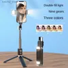 Selfie Monopods Telescoping Remote Control Selfie Stick All Smartphone Stand Wireless Bluetooth Portable Stativ Mini Phone Holde With Fill Light Y240418