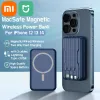 Продукты xiaomi mijia 50000mah Magsafe Bank Bank Магнитное беспроводное зарядное устройство для iPhone Mini Powerbank Внешний вспомогательный аккумулятор