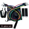 Set de 11 piezas Resistencia Bandstenser Pull Rope Fitness Multi-Función tensor Traje de entrenamiento muscular Bandas de manga elástica 240419