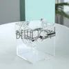 Bag Bella Joy Trend Transparent Clear Jelly Acrylic Box Handväska med Chian för kvinnor Elegant Evening Party Shoulder Totes (Slive