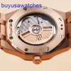 AP Pilot Pols Watch 77351 OR WITTE DISC Outer Ring Diamond 18K Rose Gold Royal Oak Dames 34 mm Rose Gold