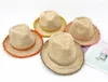 Berets 202402-Gaoda-British Drop Summer Natural Raffia Grass Colored Lady Panama Fedoras Cap Women Jazz Hat