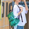 Sacs d'école x7ya femmes transparentes PVC sac à dos de voyage de voyage de voyage sac à dos pour les adolescentes