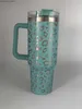 Bottiglia d'acqua 40 once Opard macchie Tumbrs in acciaio con acqua Bott Portab Outdoor Sports Cup Ore Mug Mug OSCLEGGI