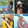 FURTALK Summer Straw Hat for Women Panama Beach Bucket Sun Hats Female Big Brim UV Protection Cap chapeau femme 240415