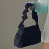 Sac décontracté couleur pure nylon plissé de sac à main femmes 2024 printemps épaule simple sous-armoise BPGT