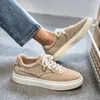 Casual schoenen mannen echte lederen sneakers heren Comfortabele platte veter vaste man volwassene klassiek mode comfortabel