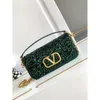 Straddle Stick Beaded Single Bags Purse Designer Diagonal Evening Sequins Vallentiiino Embroidery Banquet Bag Shoulder 2024 Chain 3d New Handheld Shiny LFTW