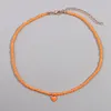 Anhänger Halsketten Trend eleganter Schmuck mehrschichtige Mixcolor Perlen Kette Herz Halskette Unquie Frauen Mode Großhandel x0118