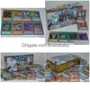 Gry karciane Yuh 100 -częściowe set pudełko holograficzne yu gi game kolekcja dzieci chłopiec dziecięcy zabawki 221104 Drop dostawa dhgha