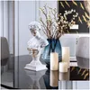 Decorative Objects & Figurines Resin Statue Home Scpture Character Ornaments Room Ation Accessories Art Desktop European Style 230302 Dhf94