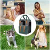 Porteurs de chats caisses maisons pliables sac à dos de chat voyage pliable ba pour chats et dos respirant transporteur de sac à dos ventilé pour animaux de compagnie dos chats l49