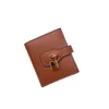 New Double Fold Wallet Lisa Same Style Lock Head Large Money Clip Multi Card Holder Couple Gift to Husband Yyds