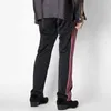 Men's Pants NEEDLES Arrival Cotton Classic Red Webbing Track Stripe Sweatpants Butterfly Embroidery Oversized Men Women Trousers Black