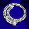 Fine Jewelry Sterling Silver Pass vvs Moissanite Diamonds 14 -krotnie złota platowane Miami Cuban Link łańcuchy dla mężczyzn