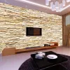 Fonds d'écran fonds d'écran Fonds d'écran non tissés 3d Bricks Wallpaper Mural pour le salon canapé de fond murs à la maison décor en or