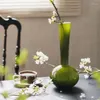 Vases Glaze de glaçage de couleur classique Vase Verage décoratif Verre Sprout Forme Home Vleure d'ornement Ornement de la maison