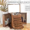 Schmuckbeutel Holz Retro Style Box Großes Display Aufbewahrungskosmetik Mehrschichtiger Schubladen Organizer für Verpackungsbedarf