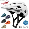 Capling Caps Masks Batfox Mens Casque MTB Cycling Casco Casco Casco MTB Casque de vélo ultra-léger Casque Capacete Ciclismo White L48