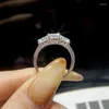 Anelli a grappolo KNB Brilliant Real 1ct D Colore Diamond Moissanite lucido per donne Originale 925 Sterling Silver Luxury Wedding Gioielli