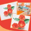 Decoratieve bloemen Handgemaakte kartstock Rose Diy Paper Bladeren ingesteld voor bruiloft Evenement Decoraties Decoraties Kinderdagwand Muur Deco Video Tutorials