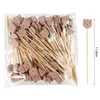 Stoviglie usa e getta 50pcs carina orso di bambù buffet cibo picks torta dessert forchette di frutta a bastoncini per bambini decorazioni per feste di compleanno su dhdwp