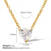 Chains OUDIANYA JEWELRY XL90 Fashion Zirconia Peach Heart Pendant Necklace Collar Chain Micro