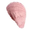 91e2 Bérets Hiver tricot tricot pour femme Lady S twist tricot béret hiver saillies solides beanies d24418