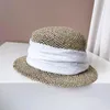 Berets 202404-2508751 Ins chic Japon Summer Salt Natural Grass Classic Holiday Small Brim Fedoras Cap Men Femmes Loissine Sun Sun